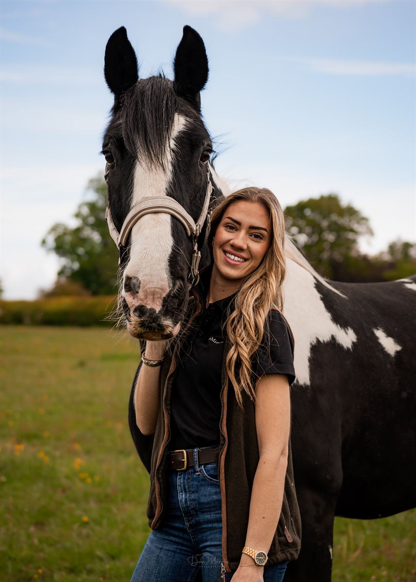 Equestrian portrait session in scenic Staffordshire location